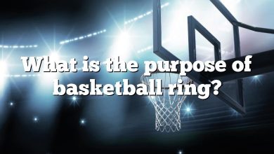 What is the purpose of basketball ring?