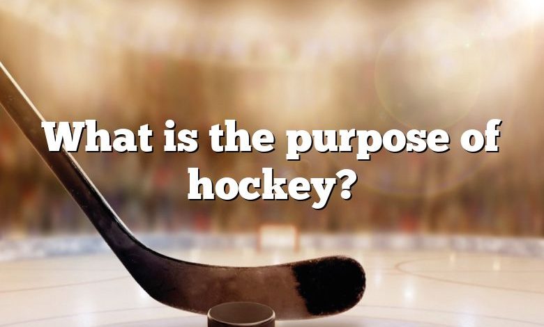 What is the purpose of hockey?