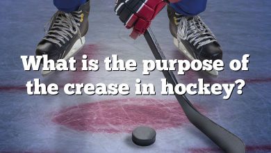 What is the purpose of the crease in hockey?