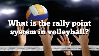 What is the rally point system in volleyball?