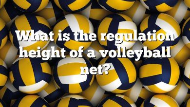 What is the regulation height of a volleyball net?