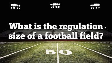 What is the regulation size of a football field?
