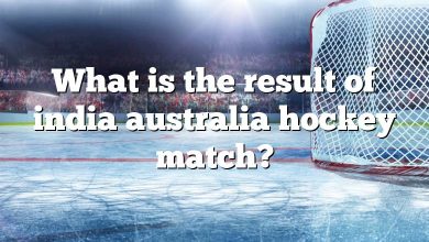 What is the result of india australia hockey match?