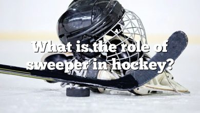 What is the role of sweeper in hockey?