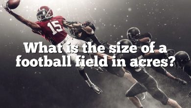What is the size of a football field in acres?