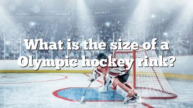 What is the size of a Olympic hockey rink?