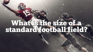 What is the size of a standard football field?