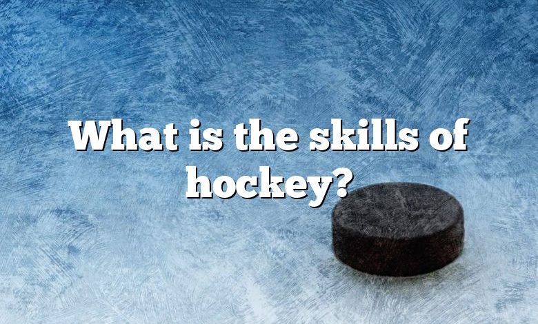 What is the skills of hockey?