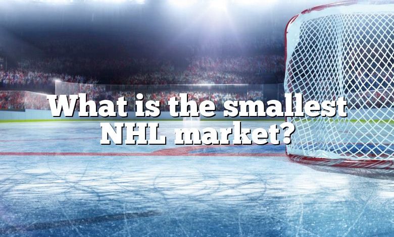 What is the smallest NHL market?
