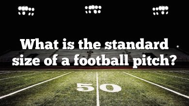 What is the standard size of a football pitch?