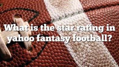 What is the star rating in yahoo fantasy football?
