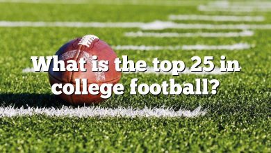 What is the top 25 in college football?