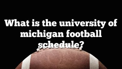 What is the university of michigan football schedule?