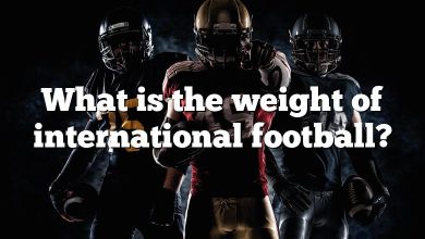 What is the weight of international football?