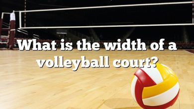 What is the width of a volleyball court?