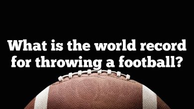 What is the world record for throwing a football?