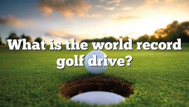 What is the world record golf drive?