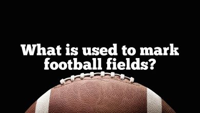 What is used to mark football fields?