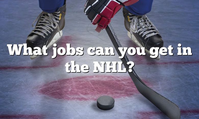 What jobs can you get in the NHL?