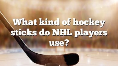 What kind of hockey sticks do NHL players use?