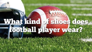 What kind of shoes does football player wear?