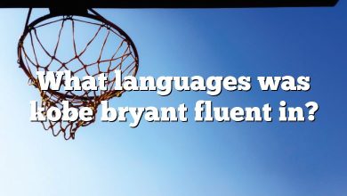 What languages was kobe bryant fluent in?