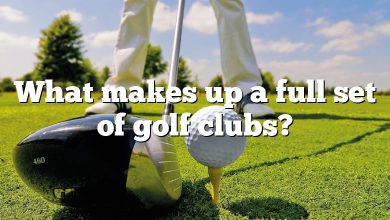 What makes up a full set of golf clubs?