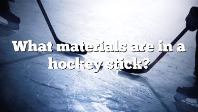 What materials are in a hockey stick?
