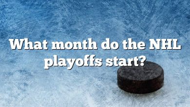 What month do the NHL playoffs start?