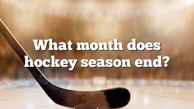 What month does hockey season end?