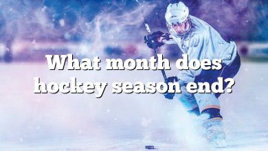What month does hockey season end?