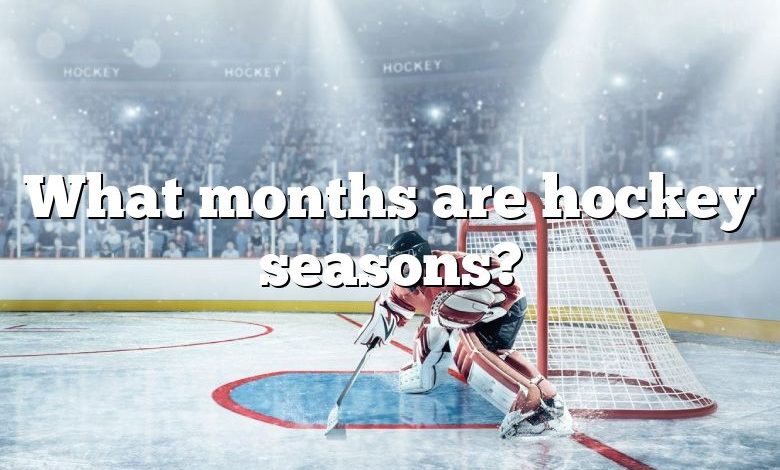 What months are hockey seasons?