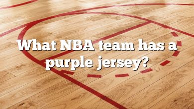 What NBA team has a purple jersey?