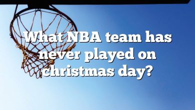 What NBA team has never played on christmas day?