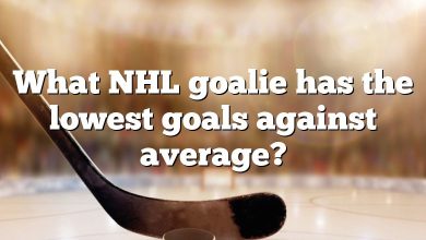 What NHL goalie has the lowest goals against average?