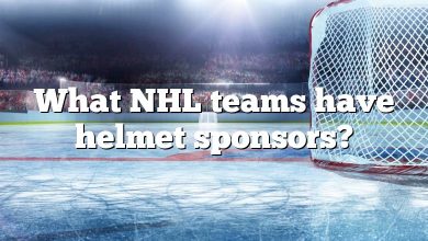 What NHL teams have helmet sponsors?