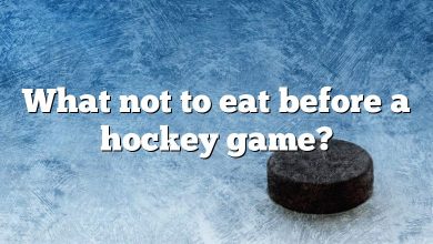 What not to eat before a hockey game?