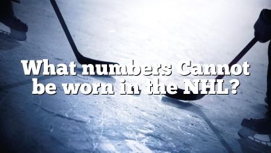 What numbers Cannot be worn in the NHL?
