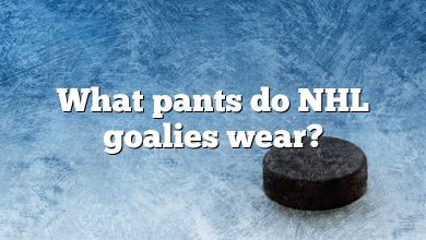 What pants do NHL goalies wear?