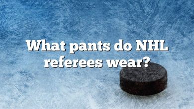 What pants do NHL referees wear?