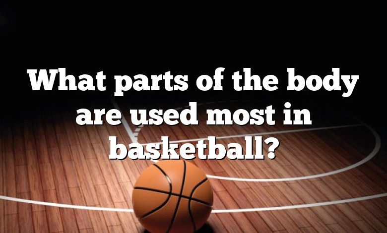 What parts of the body are used most in basketball?