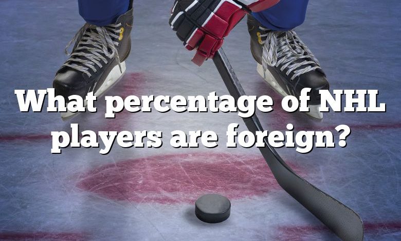 What percentage of NHL players are foreign?