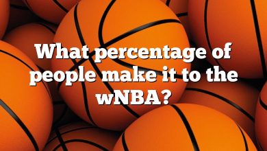 What percentage of people make it to the wNBA?