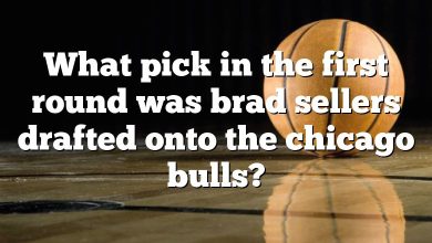 What pick in the first round was brad sellers drafted onto the chicago bulls?