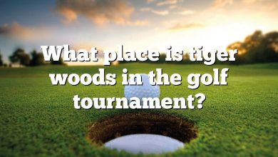 What place is tiger woods in the golf tournament?