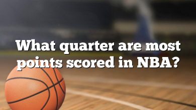 What quarter are most points scored in NBA?