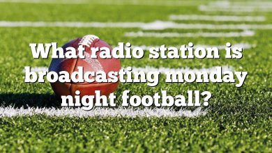 What radio station is broadcasting monday night football?