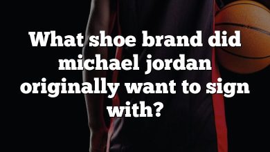 What shoe brand did michael jordan originally want to sign with?