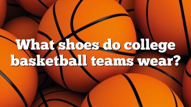 What shoes do college basketball teams wear?
