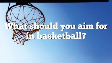 What should you aim for in basketball?